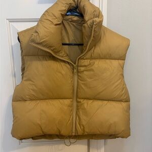 Tan Puffer Vest